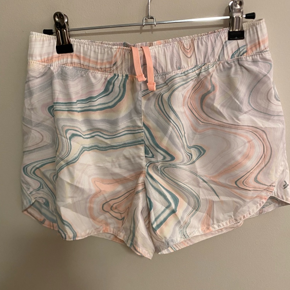 Old Navy White and Pink Shorts with Elastic Waistband